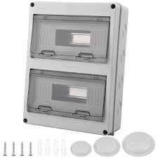 24 Way Din Rail PVC Box with Transparent Cover