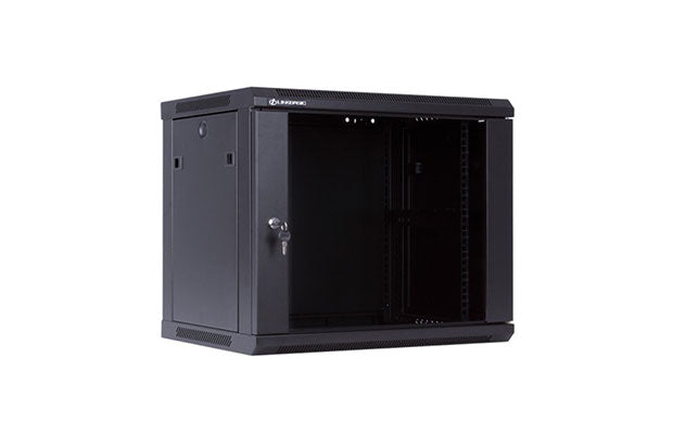 9U WCB cabinet in 600mm depth in flatpacking, black
