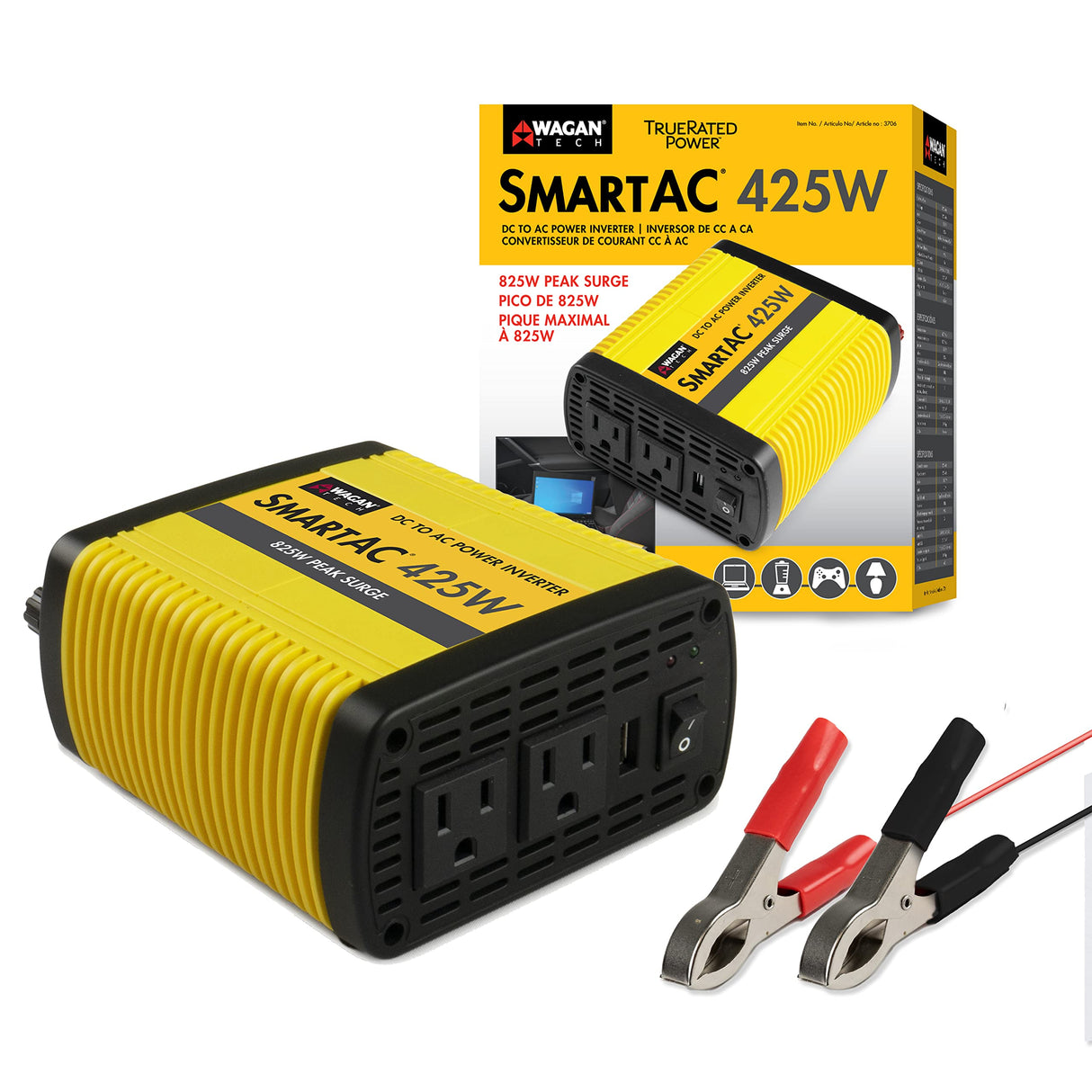 Smart INV-Smart-AC-425 425W Power Inverter (MSW) – 12V DC to 110V AC Output
          