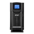 CDP UPS-DE-UPO-11-3 "(UPO11-3 ) 3KVA Mini Tower Online UPS with LCD (Input and out put voltage. Load/battery level, ) Wide range input  Shut down software. Snmp option. Battery connector to extend back up time"
          