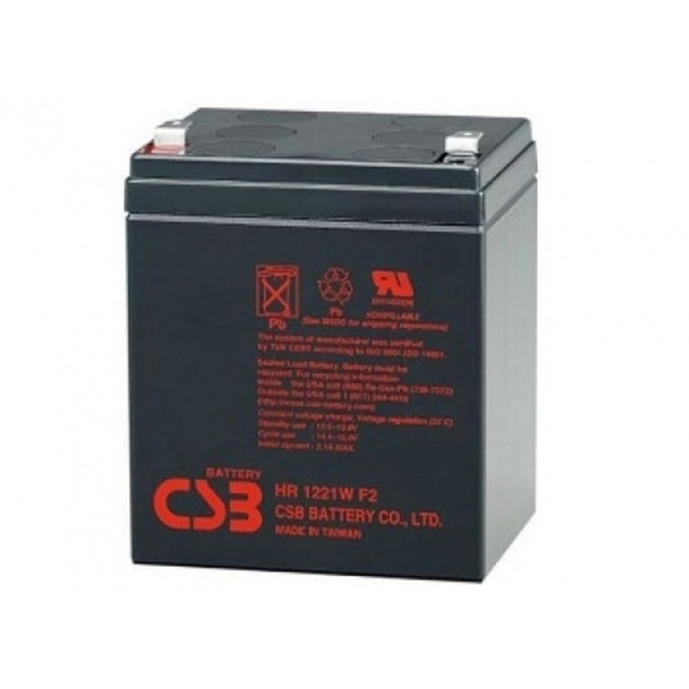 CSB CSBHR1221W F2 High Rate 12 Volt 5.1AH VRLA Battery (Broad Terminal)
          